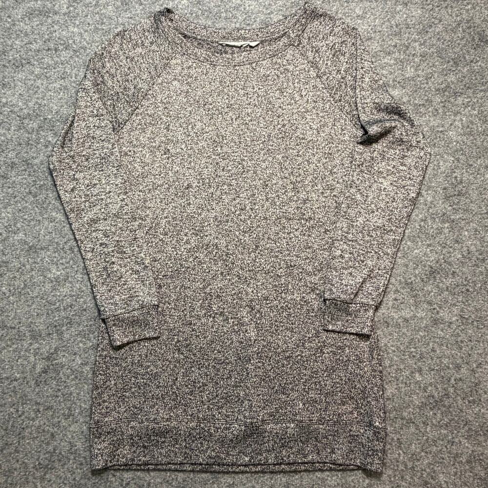 Athleta Women’s‎ Gray Black Marled Sweatshirt Tunic Top Size Medium